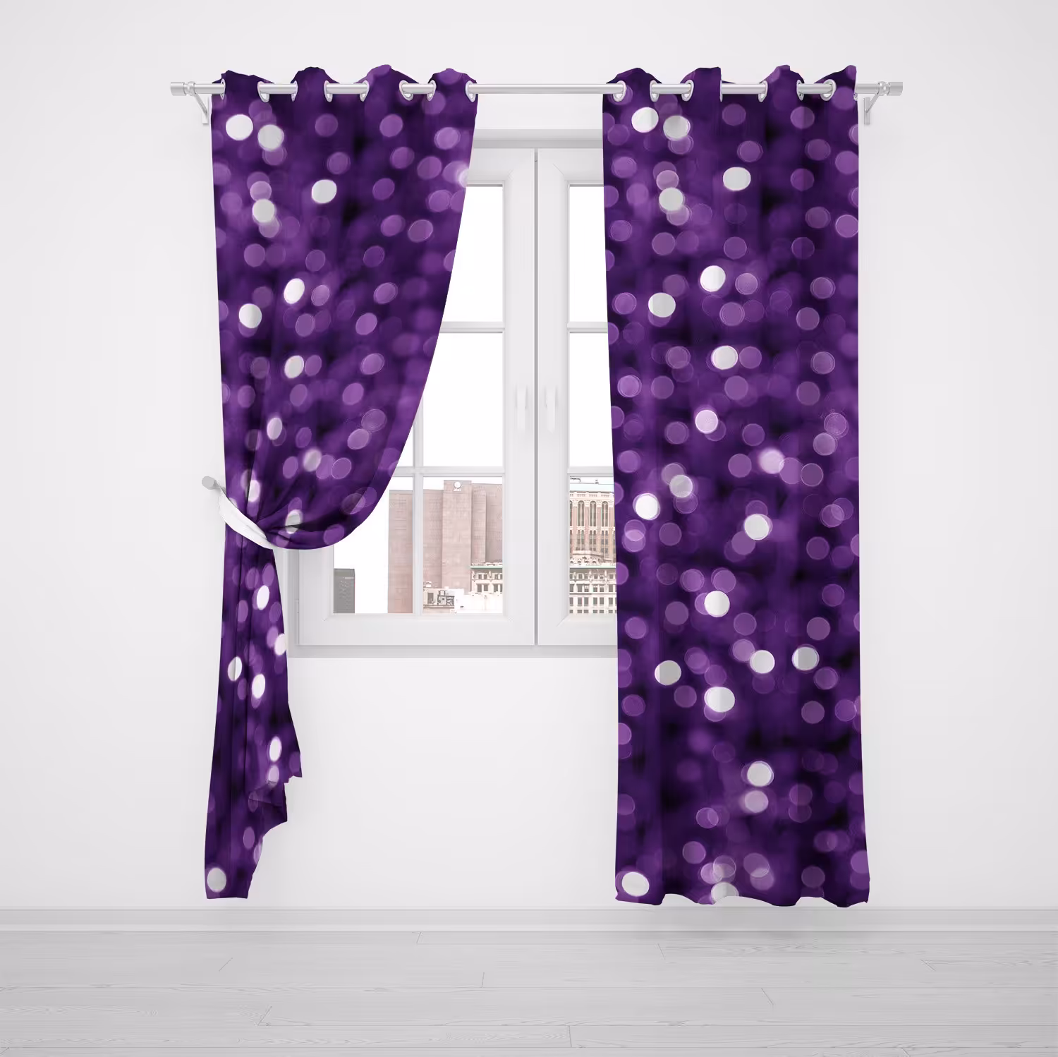 پرده پولکی ابعاد 140 در 280  سانتی متر  دو عددی 113