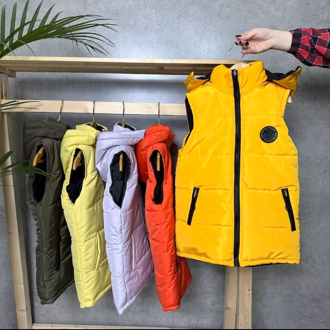 پافر دو رو کلاه دار دخترانه سایز 50تا 70 در رنگهای مختلف ارسال رایگان 