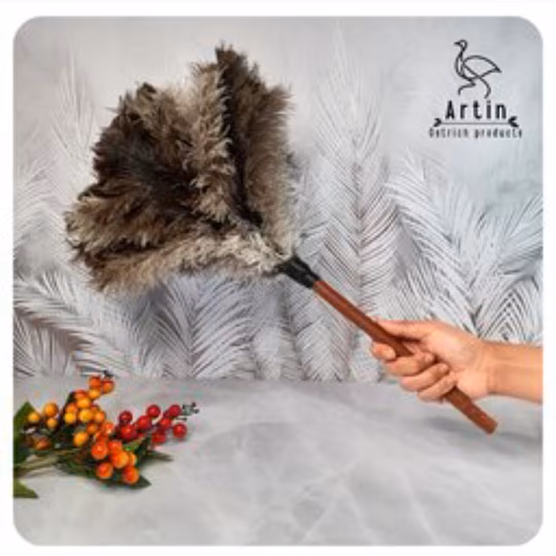 پک 10عددی گردگیر پر  شتر مرغ فروش  عمده 