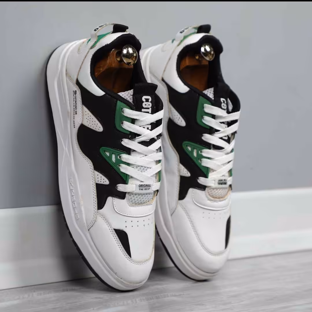 کتونی مردانه ونیز سفید مشکی باتیس بوتیک