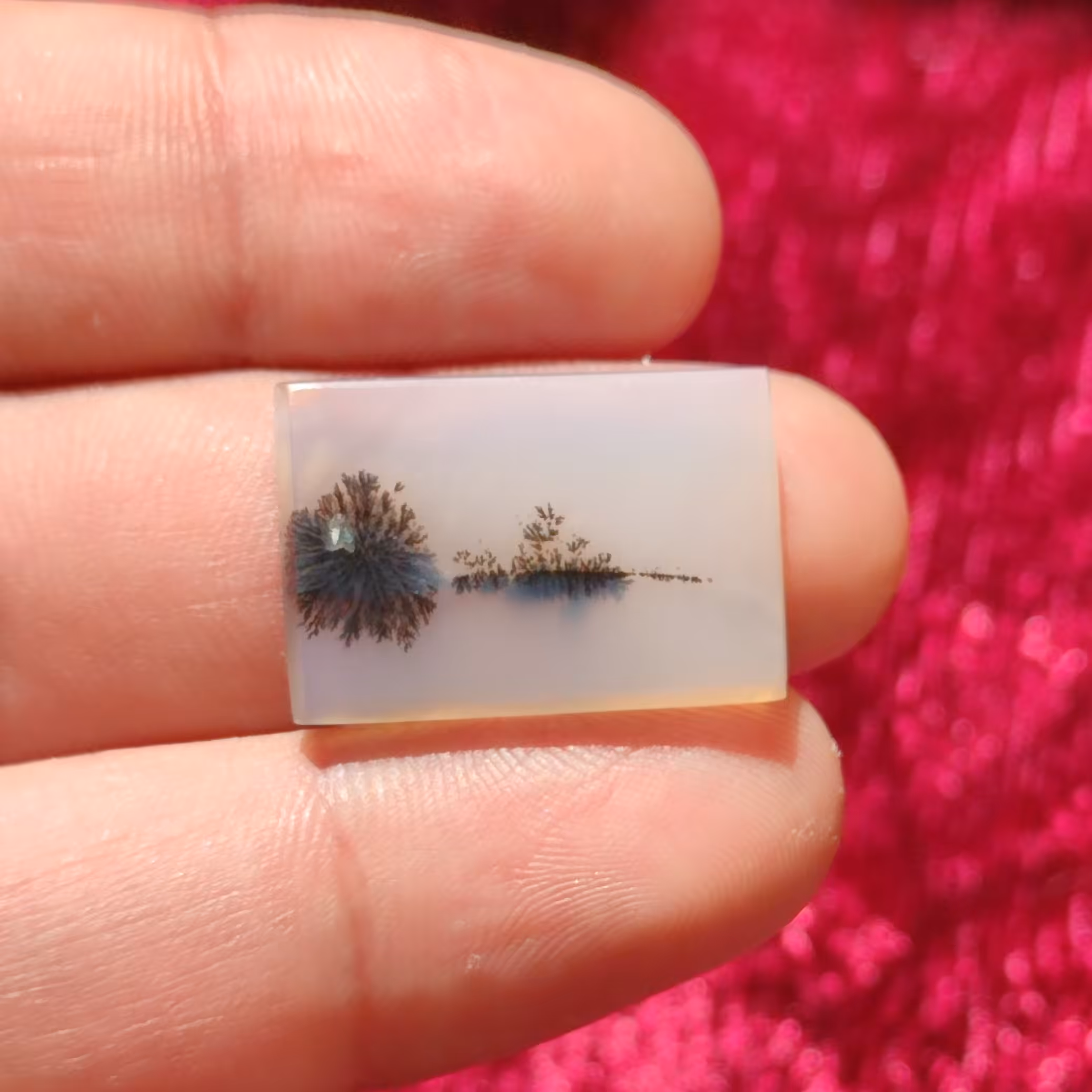 سنگ شجر قاین معدنی و طبیعی با طرحی واضح و زیبا مستطیلی