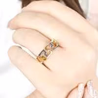 انگشتر ژوپینگ طرح ورساچ مدل حلقه سایز 7 کد 8040 