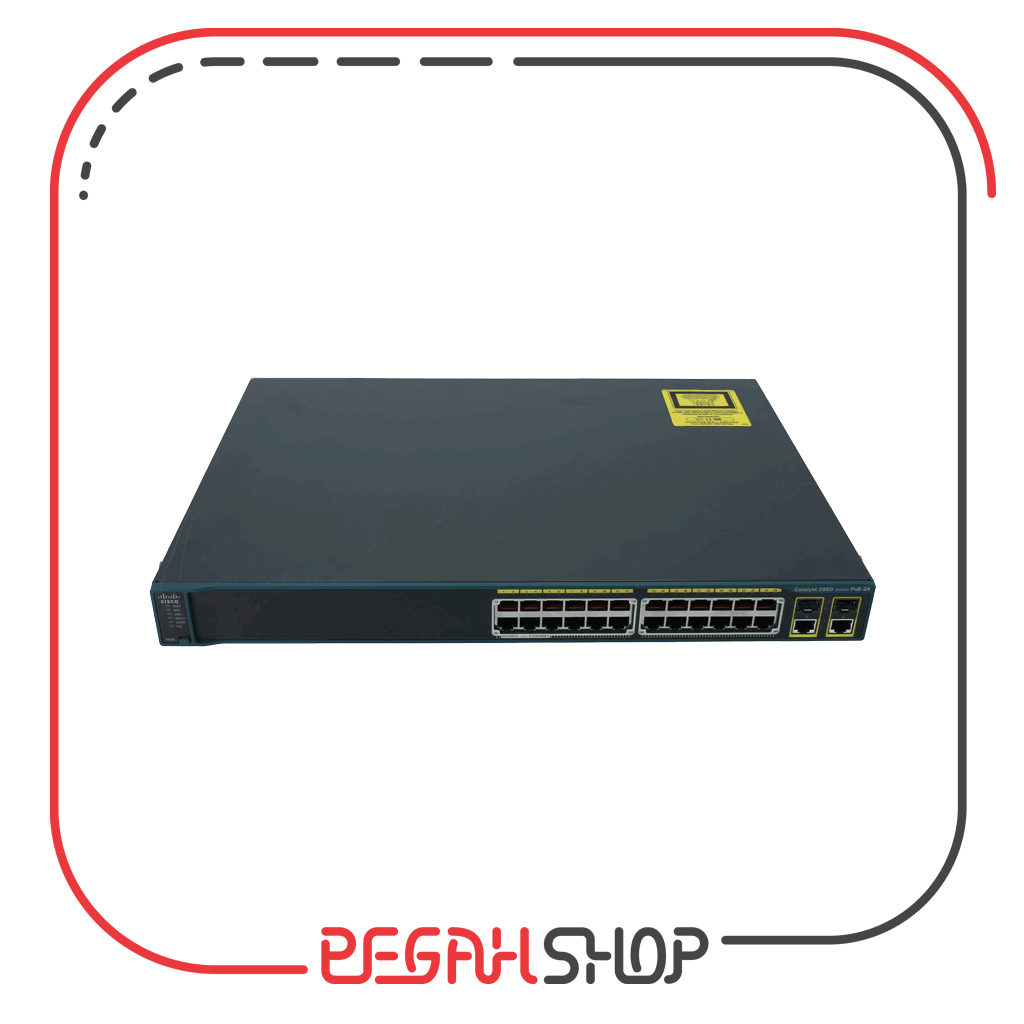 سوییچ 24 پورت برند Cisco مدل WS-C2960-24PC-L