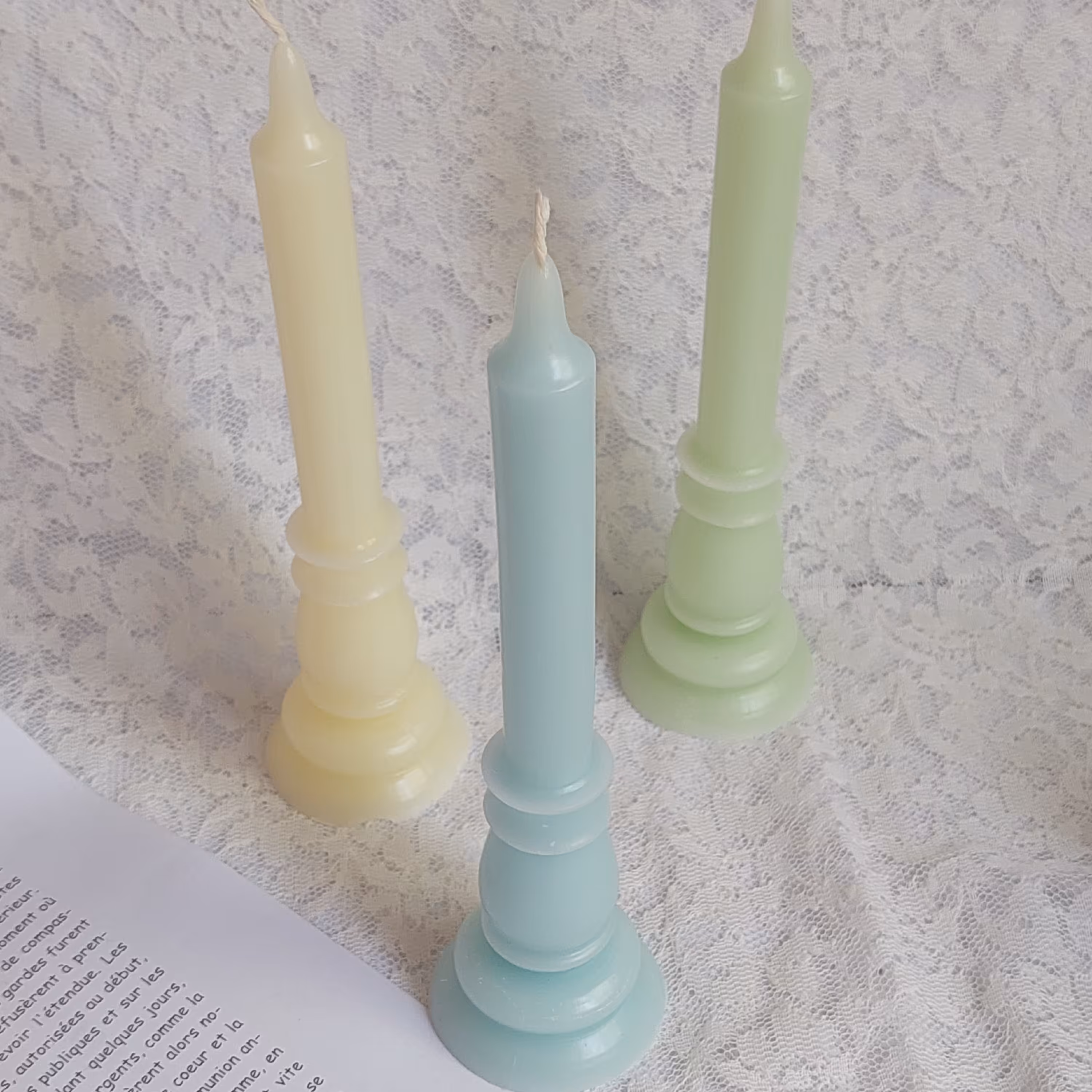 شمع کلیسایی (2عددی) دست ساز  20 در 5 سانت 