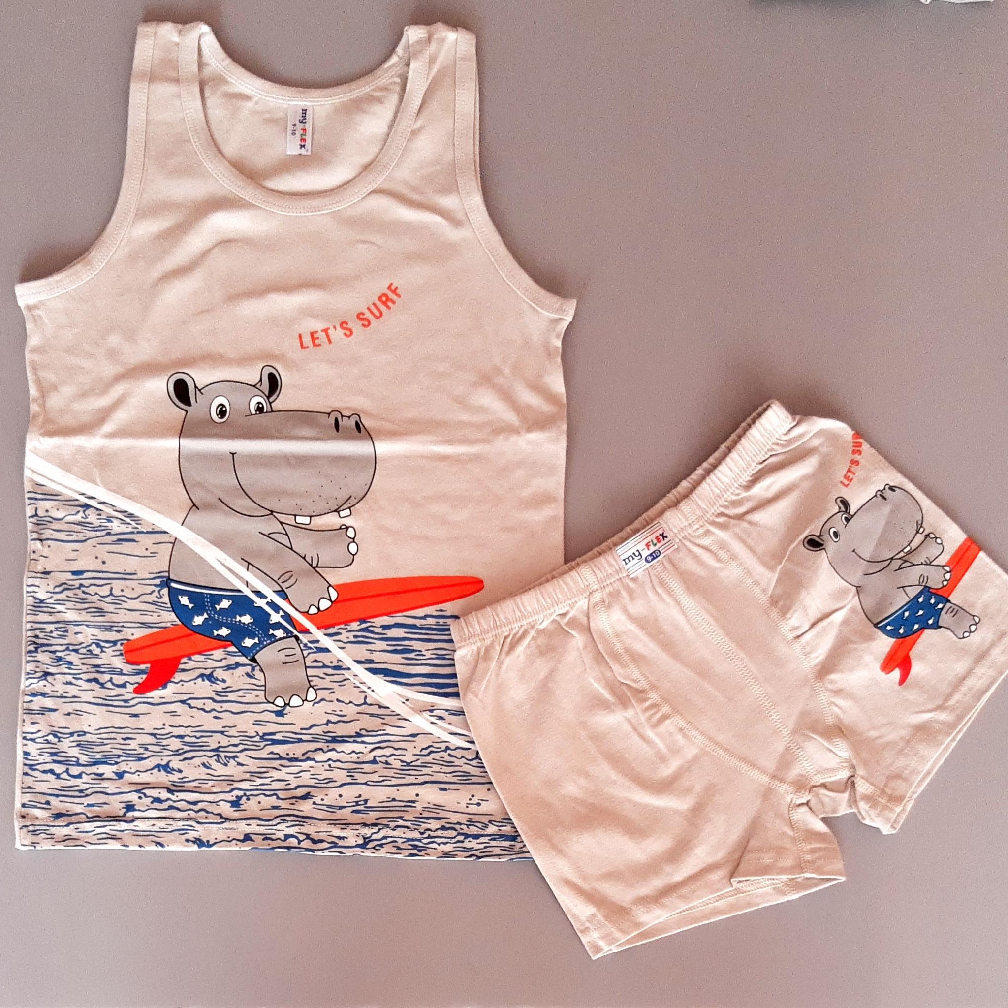 ست رکابی و شورتک پسرانه ترک صد در صد نخ پنبه درجه یک 