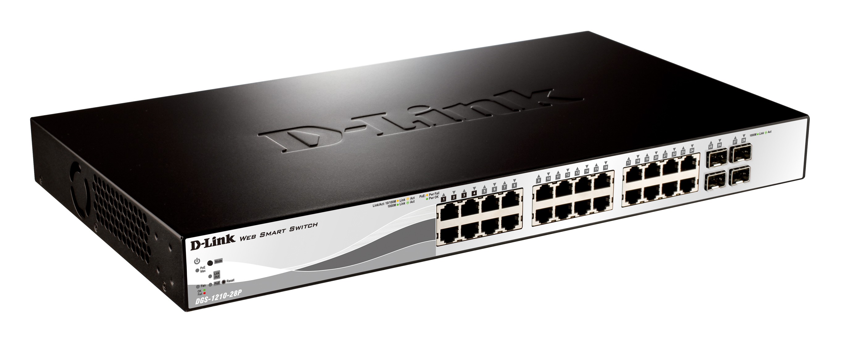 سوئیچ شبکه 28 پورت گیگابیت دی لینک DGS-1210-28
