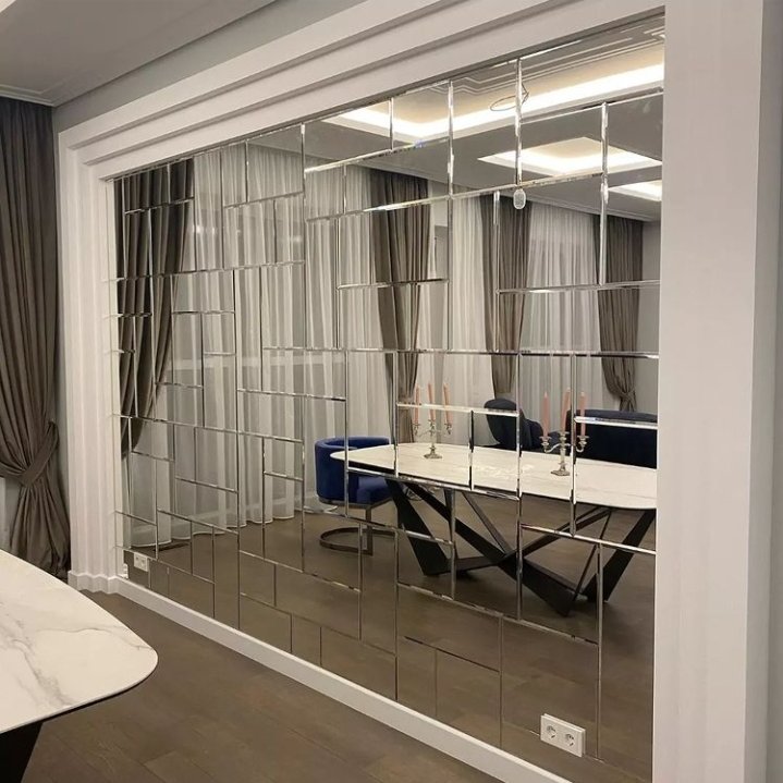 آینه دکوراتیو نقره ای(طرح مربع و مستطیل)هزینه ارسال پس کرایه است