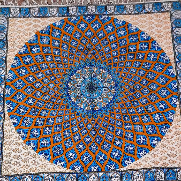 سفره ورومیزی قلمکاری صادراتی اعلا سایز 1در1متر. 