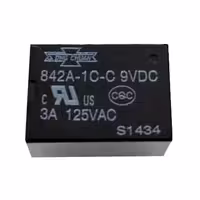رله 9V مینیاتوری 5 پایه بوبین کنار تایوانی مارک SONG CHUAN کد 842A-1C-C | amazonchi