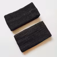 هدبند بافت ساده کشی دولا بافت رنگ مشکی فری سایز 