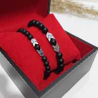 دستبند دوستی دستبند ست دوستی دستبنددخترانه دستبند پسرانه ست دستبند دختر وپسر ست ولنتاین  دستبند اونیکس حدید ولنتاین