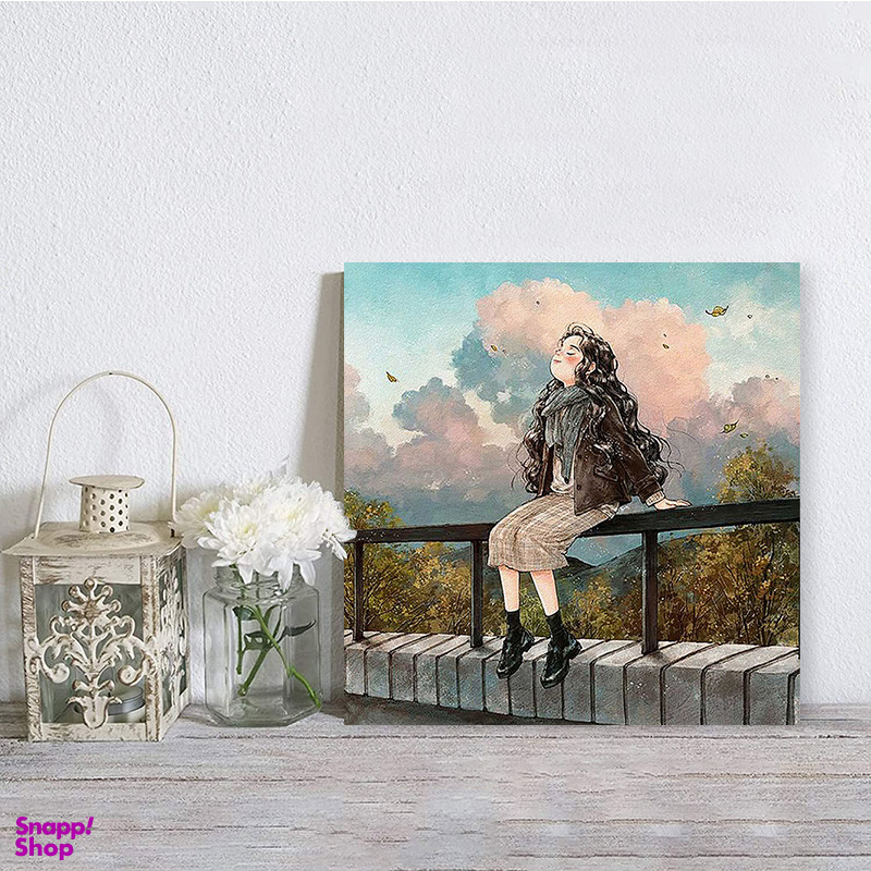 تابلو شاسی صبا طرح مدل دختر و ابر ها کد M183