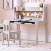 میزتحریر دخترانه ساده طوسی (بدون صندلی)،سایز120