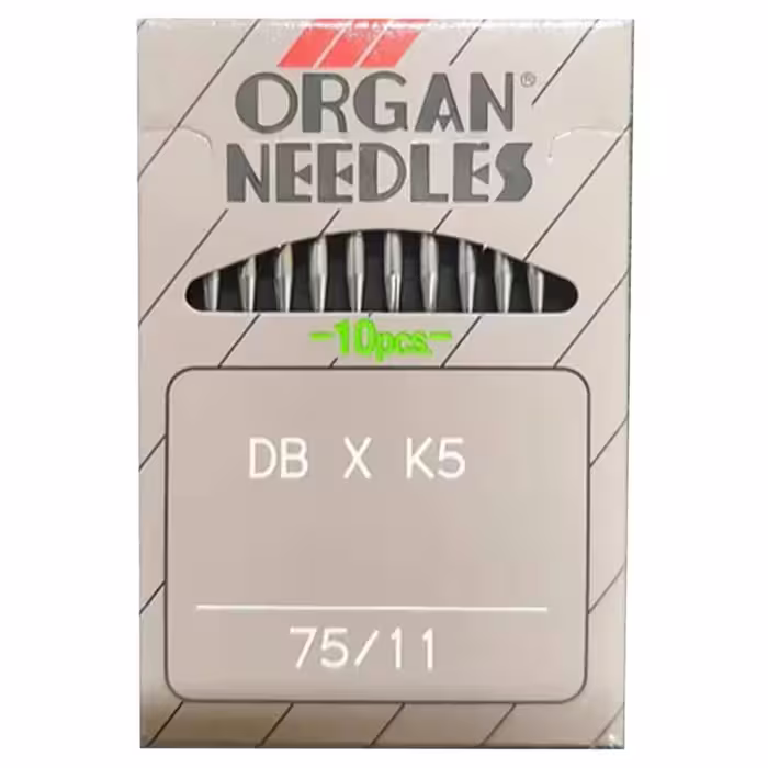 خرید سوزن چرخ خیاطی صنعتی راسته دوز ارگان مدل دی بی DB سایز 11 بسته 10 عددی