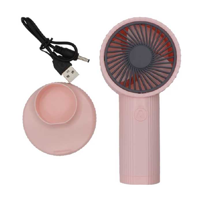 پنکه شارژی چراغ دار همراه پایه AOYI (ارسال رنگ ب صورت رندوم)