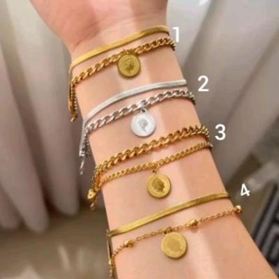 دستبند های دو ردیفه استیل و رنگ ثابت