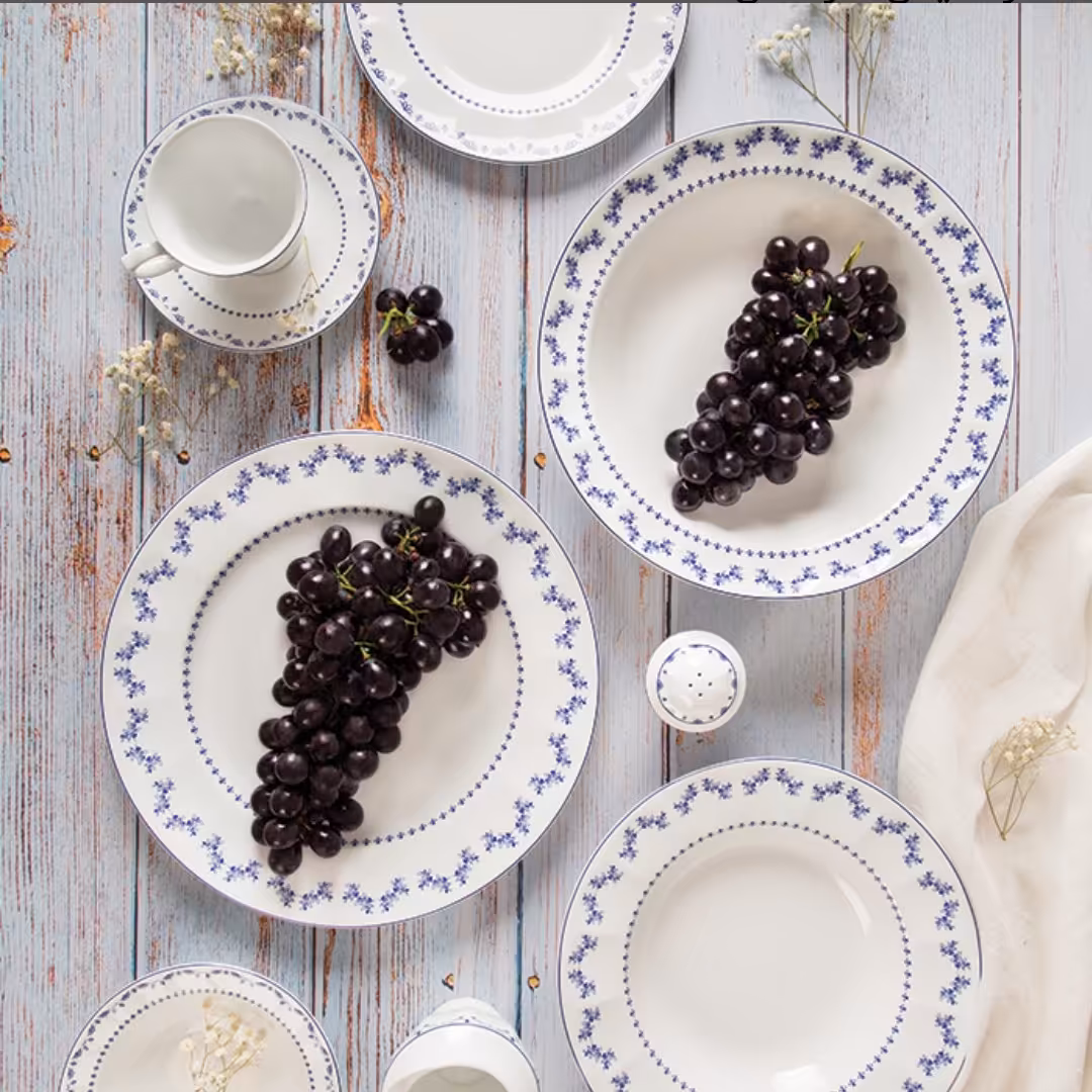 سرویس چینی زرین فرانسیس سرمه ای قالب نئوکلاسیک 29 پارچه 6 نفره - ارسال بصورت پسکرایه