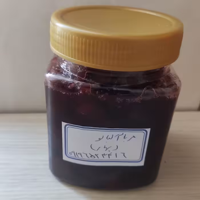 مربا آلبالو خانگی خوشرنگ و ارگانیک نیم کیلویی طبیعی امساله 