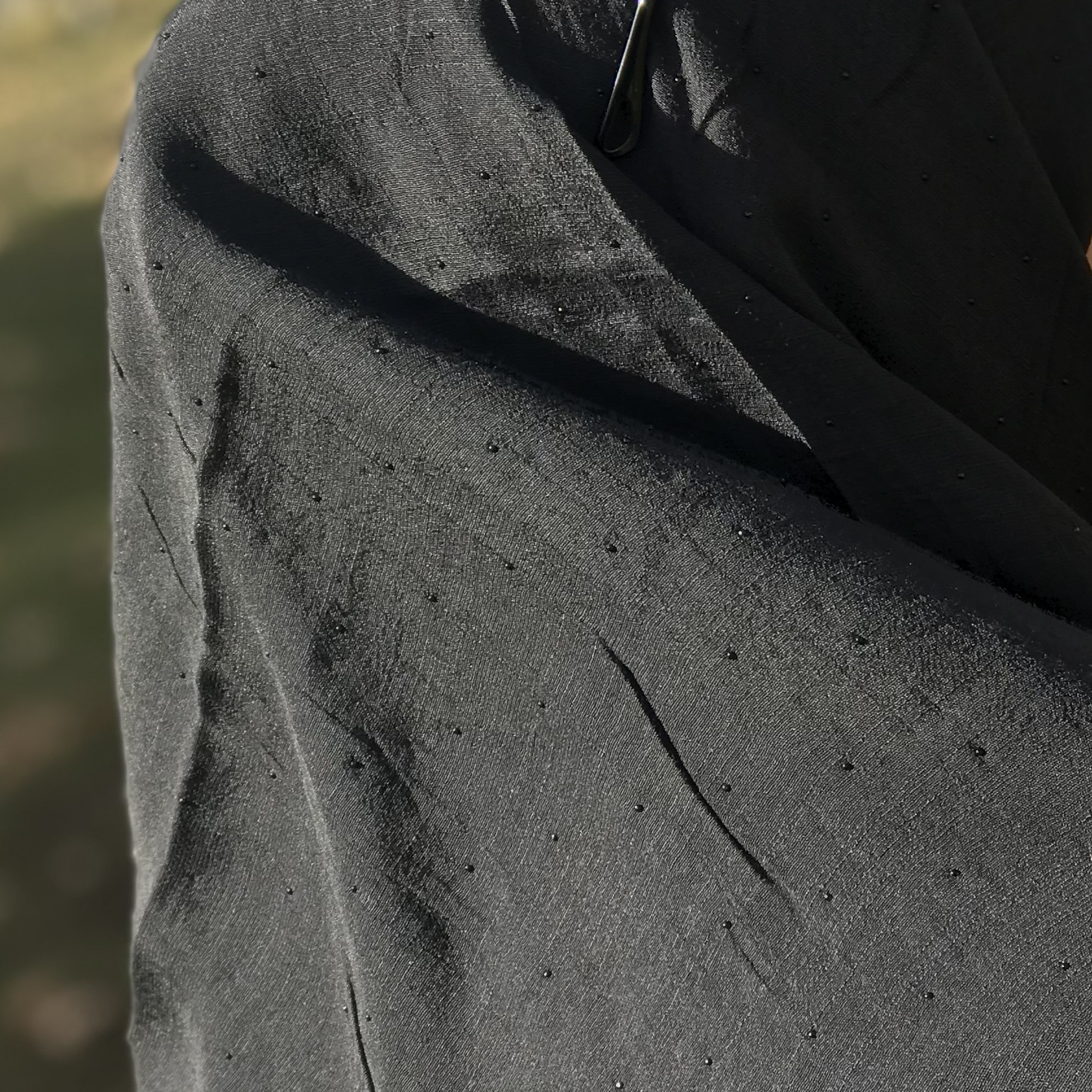 روسری مشکی نگین دار نخ اسلپ(ارسال رایگان)