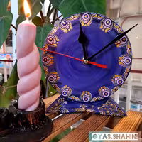 ساعت دیواری رومیزی دست ساز چوبی