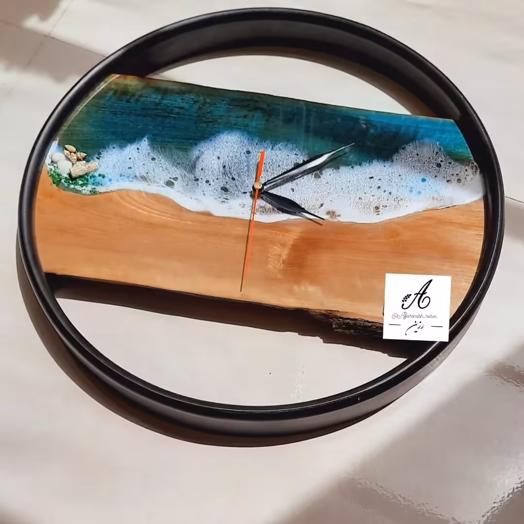 ساعت دیواری روستیک طرح دریا سایز 40 