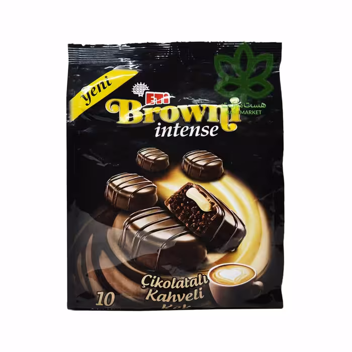 کیک براونی با مغز شکلات و قهوه 10 عدد اینتنس اتی - eti