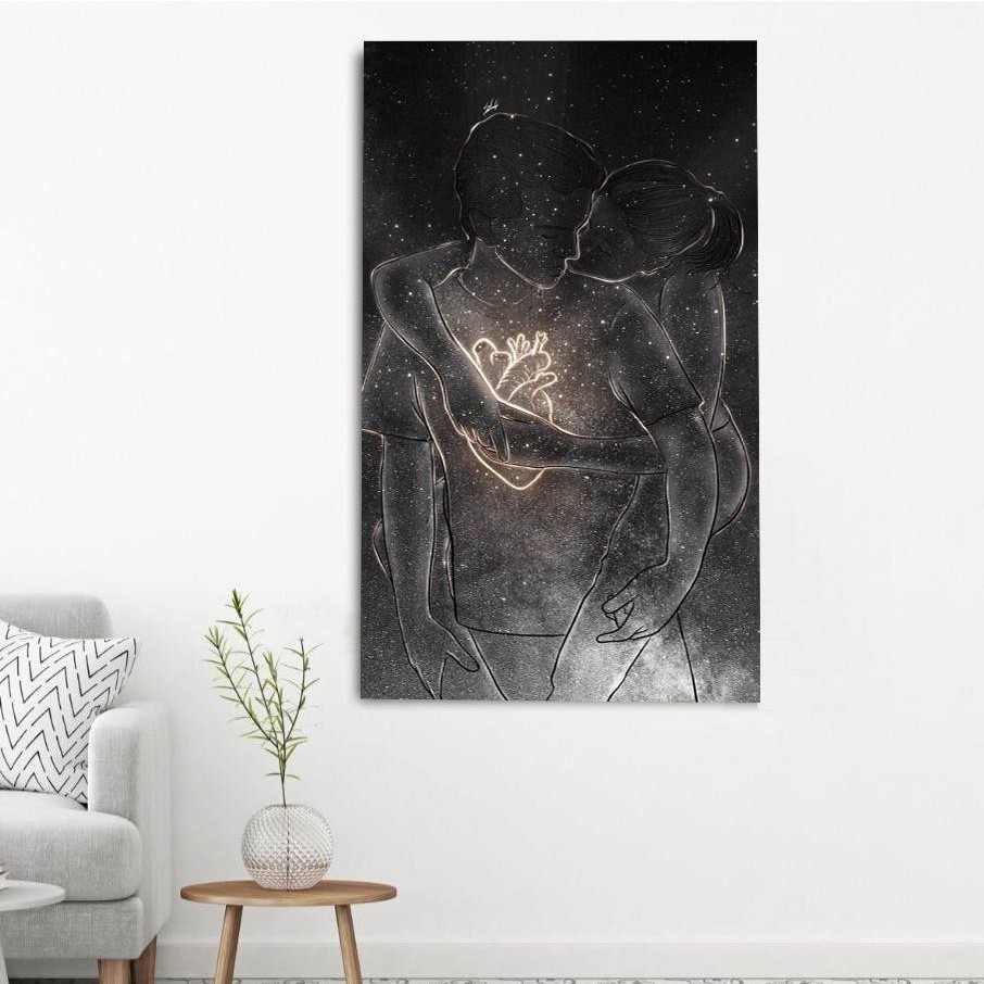 تابلو شاسی طرح لاو  سایز A4 کد c105