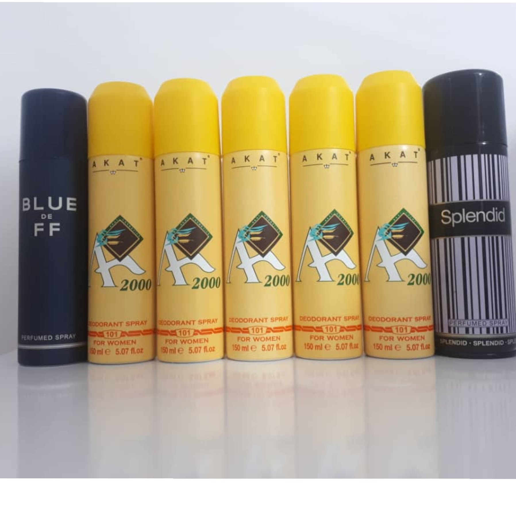 پک 7 عددی اسپری آکات زرد ساخت ترکیه اصلی و اورجینال خوشبو کننده بدن