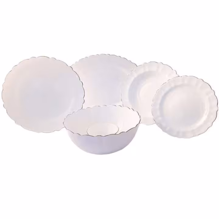 سرویس غذا خوری 26 پارچه دینو مدل لب طلا +🎁🎁 یک بسته 6 عددی نمکدان آرکوپال با خرید این محصول 