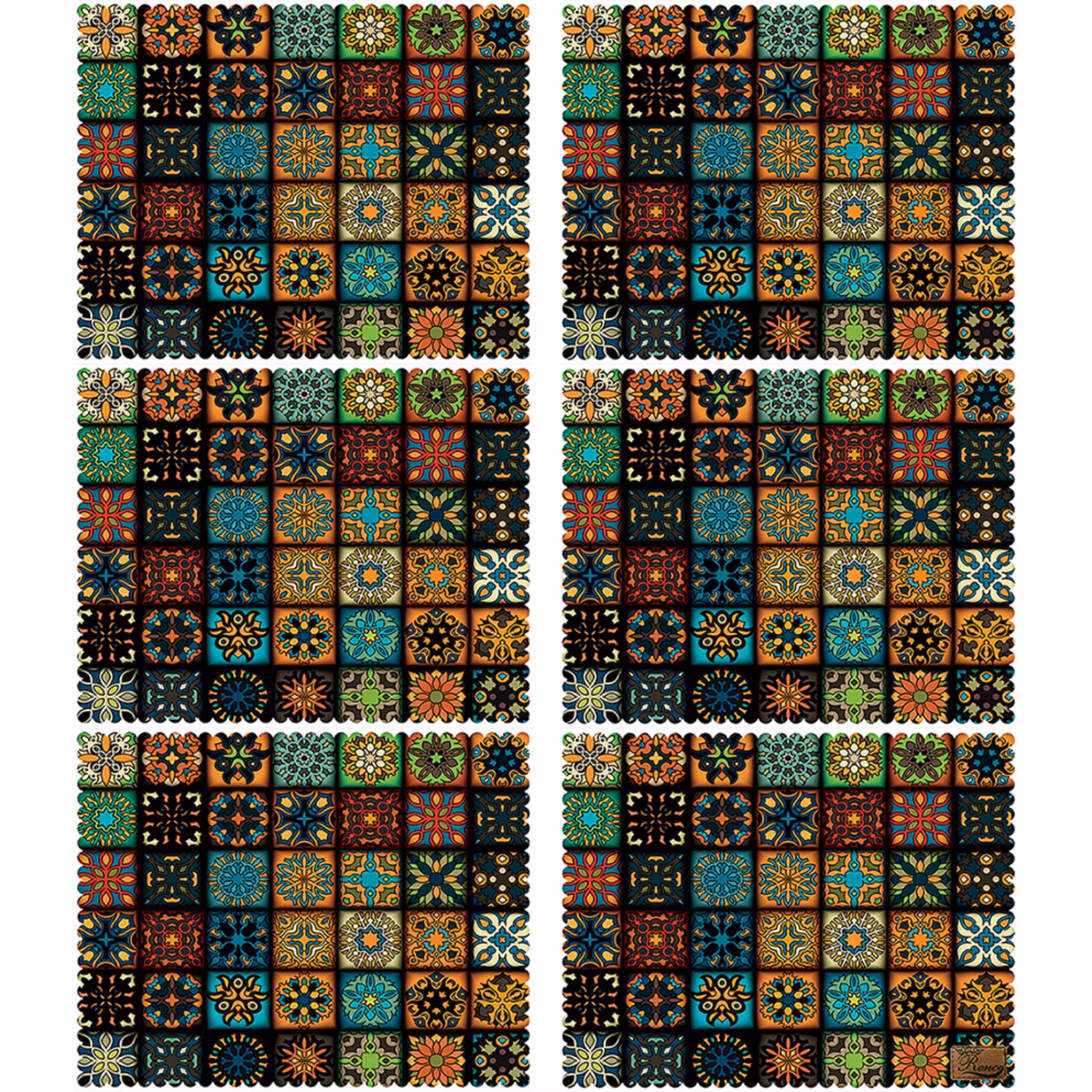  زیر بشقابی مستطیلی پارچه مخمل سایز 35 در 40 مدل U3-76 شرکت رنس