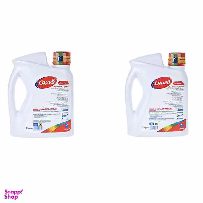 ضدیخ خودرو کاسپین مدل AM 22L50/50حجم 4000 میلی لیتر مجموعه 2 عددی