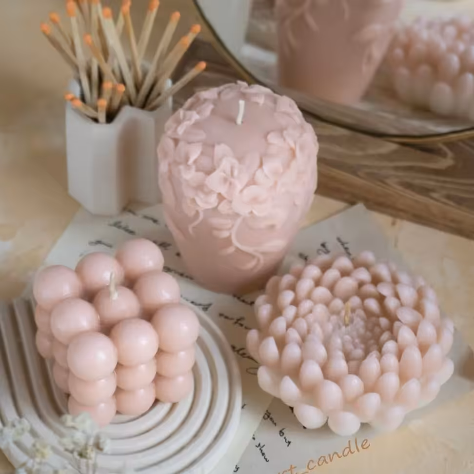 شمع ست سه عددی باغ مارسالا ،روبیک،داوودی