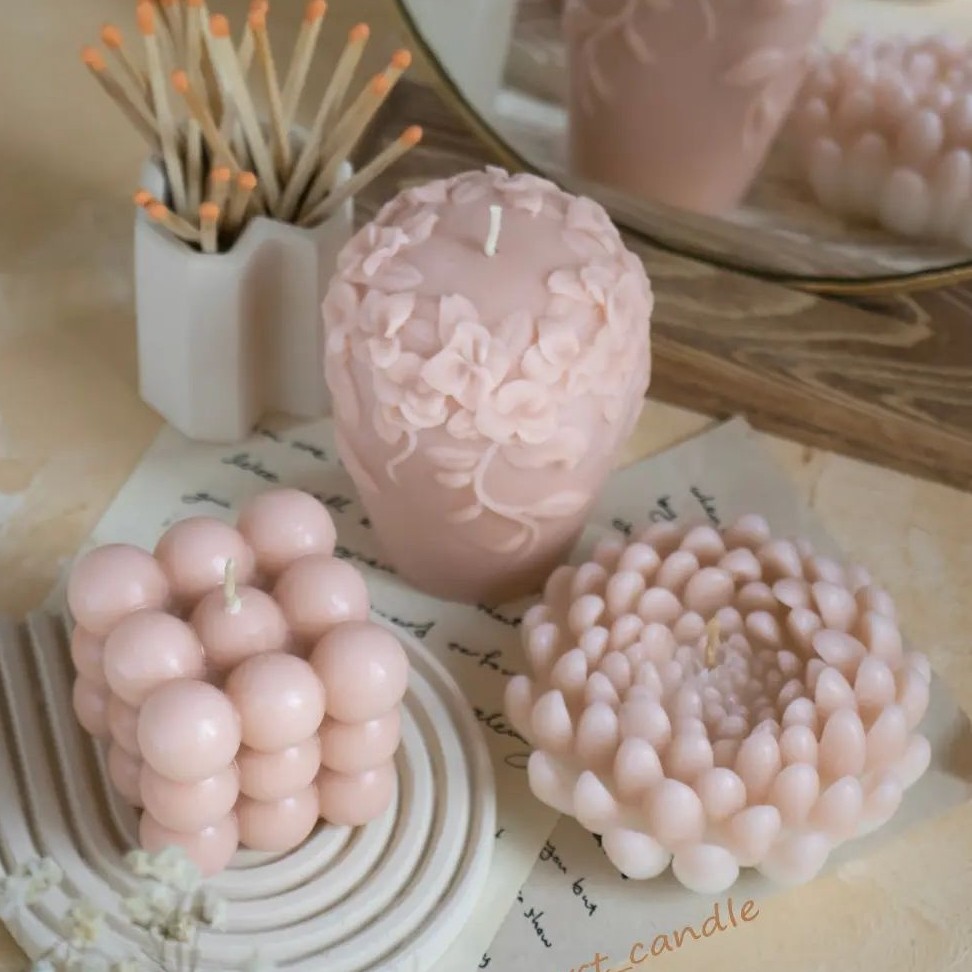 شمع ست سه عددی باغ مارسالا ،روبیک،داوودی