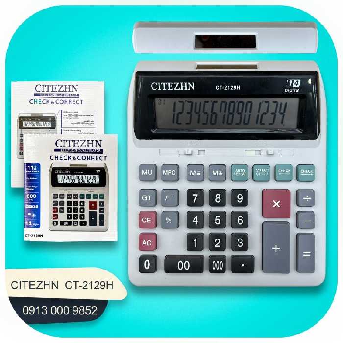 ماشین حساب رومیزی سی تی زهن مدل CT-2129H(فروش به صورت تکی و عمده)