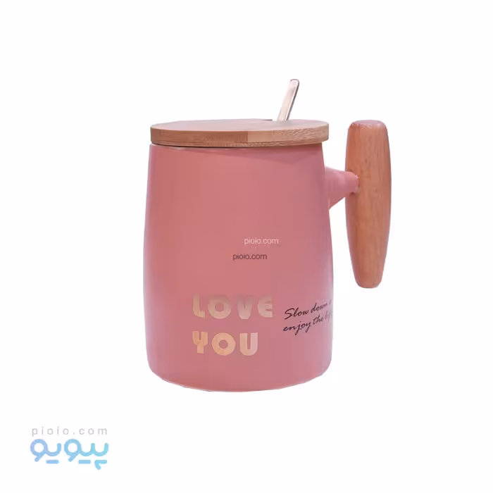 ماگ سرامیکی با دسته ی چوبی عمده و کارتنی