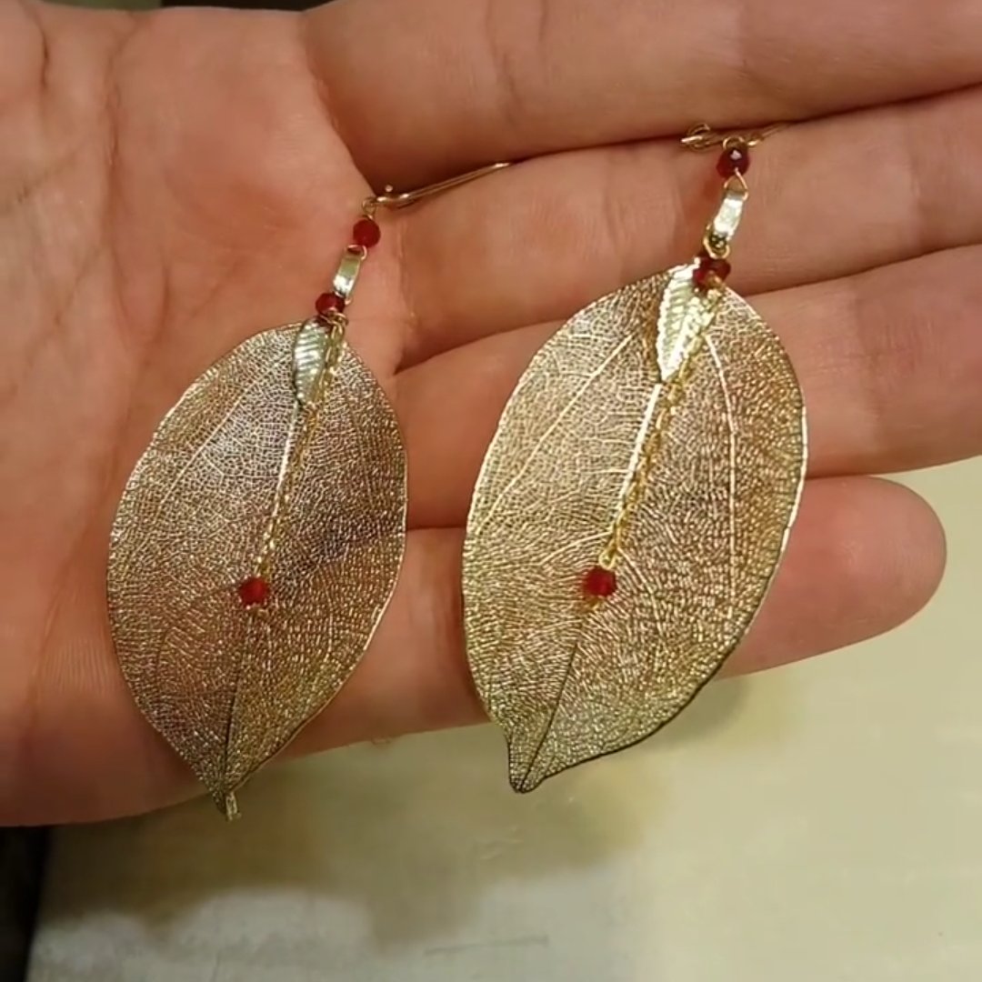 گوشواره برگ استیل