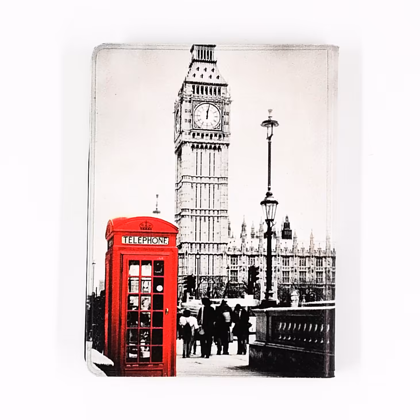 دفترچه یادداشت طرح فرانسه جنس جلد چرمی طرحدار دارای کاغذ خط دار و نقطه ای