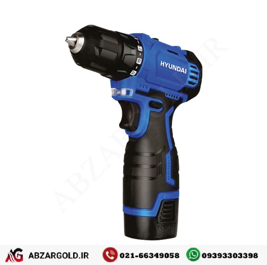 دریل پیچ گوشتی چکشی شارژی براشلس هیوندای 168 ولت مدل HP-216