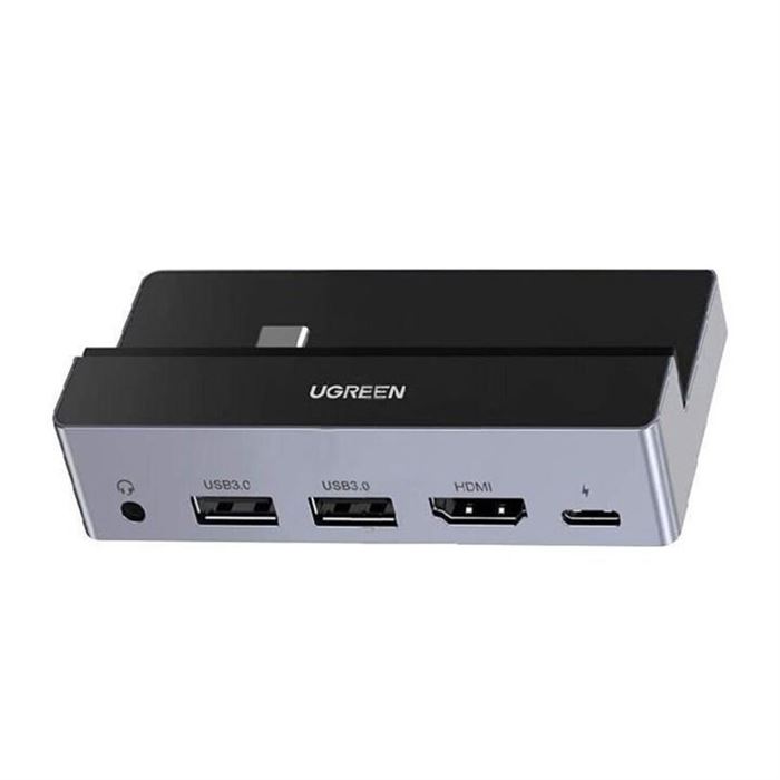 کابل تبدیل 5 in 1 black Usb type C به 2 x Usb A HDMI 100W PD 35mm Audio Port STAND DOCK مدل CM317
