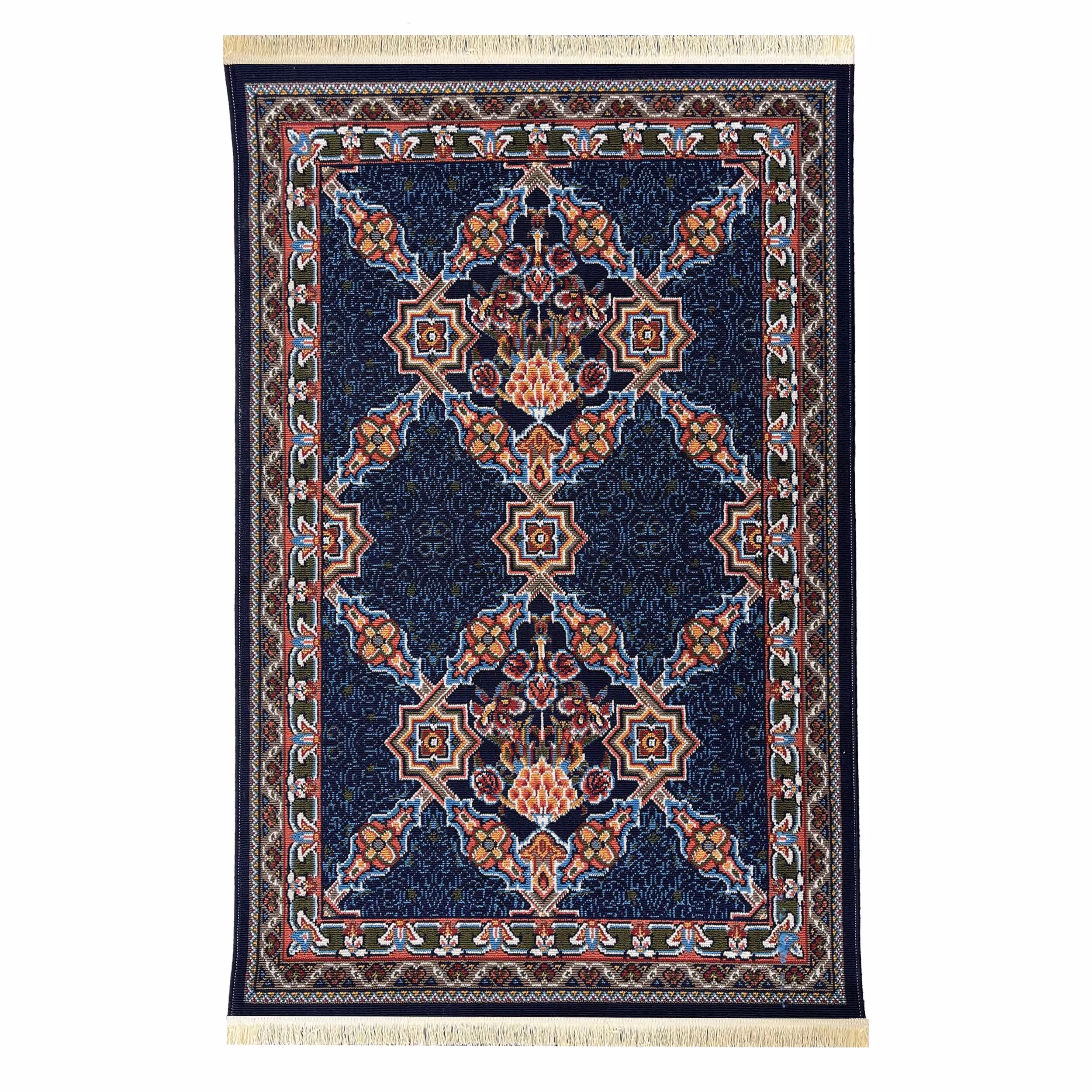 گلیم ماشینی یک و نیم متری  (1.5-1) -  طرح بوته - فرش و گلیم جزیره