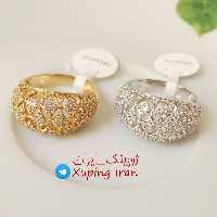 انگشتر ژوپینگ نگین دار  رنگ نقره ای Xuping طرح جواهر طلا سفید هدیه کادو