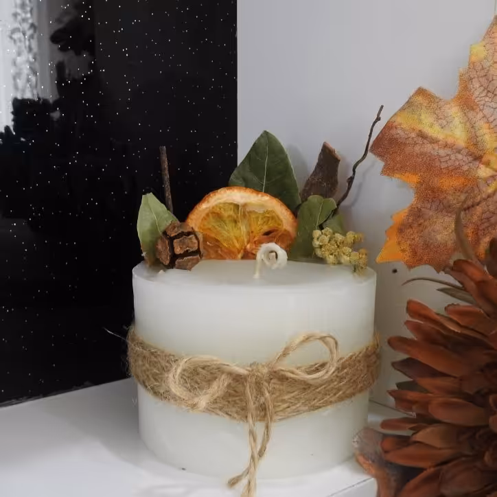 شمع پرتقال و دارچین