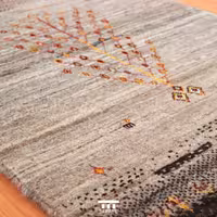 گبه ( دستبافت ) ریزبافت طرح مدرن کد 123 سایز 93 در 65 سانتی متر