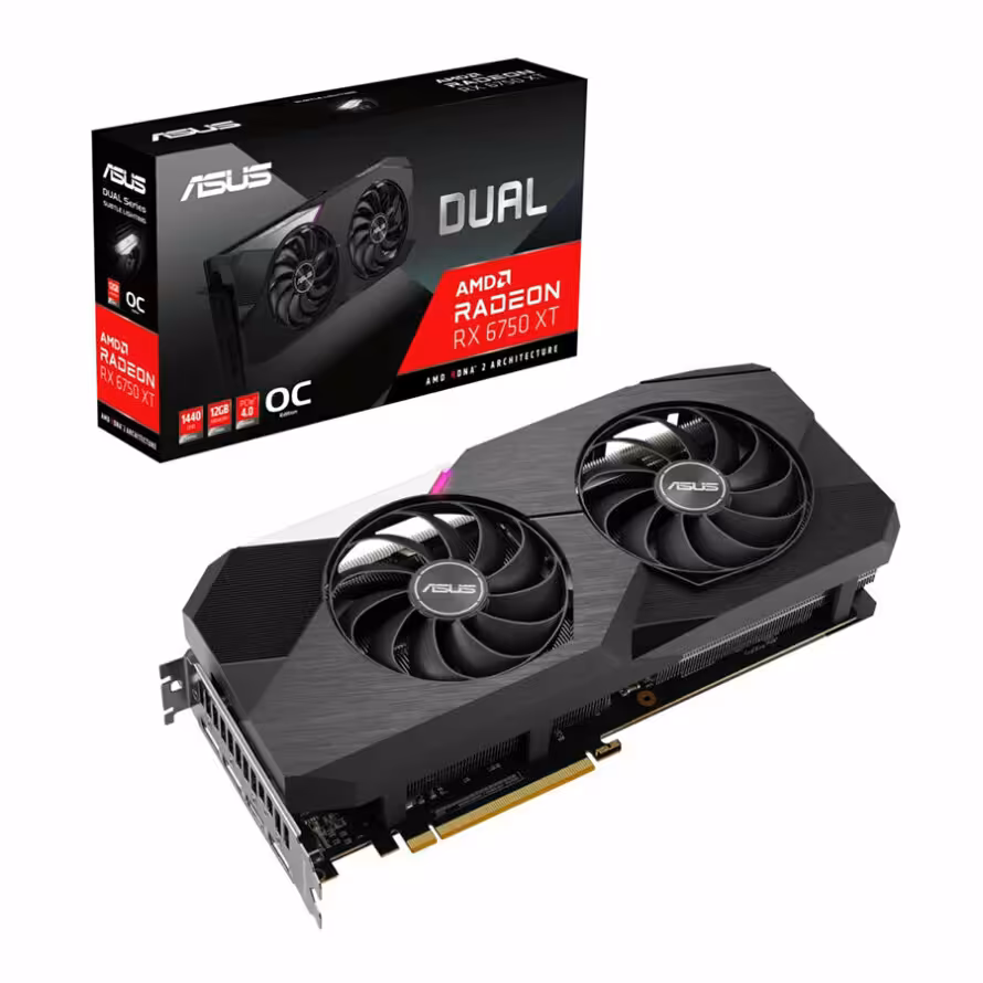 کارت گرافیک ایسوس Dual Radeon RX 6750 XT OC Edition 12GB