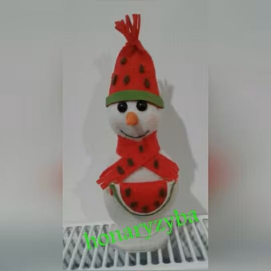 ادم برفی نمدی (دست دوز)