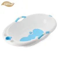 وان حمام كودك بیبی یوگا دسته دار سفید با اسان شور ابی رنگ   babyyuga ساخت امريكا رنگ ابی