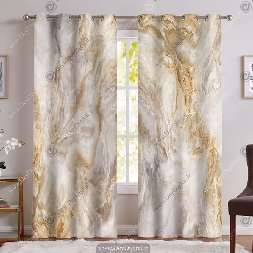 پرده چاپی طرح سنگ اسلب PK-5445