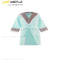 حوله پالتویی کودک سلین طرح پسفیک فیروزه ای-طوسی سایز 12-13