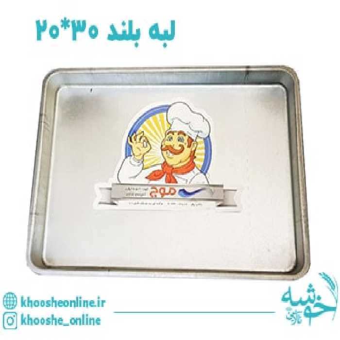 سینی مستطیل گالوانیزه لبه بلند موج 30*20