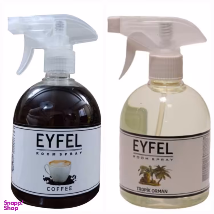 اسپری خوشبوکننده هوا ایفل مدل قهوه و جنگل حجم 500 میلی لیتر مجموعه 2 عددی
